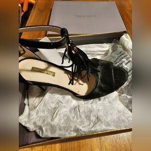 Louise Et Cie Lo-tage black tassled heels - size 9.5 - New in box